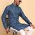 Blue color smart and ethnic designer printed kurta payjama for men's festive looks