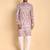 Grey color smart and ethnic designer printed kurta payjama for men's festive looks