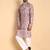 Grey color smart and ethnic designer printed kurta payjama for men's festive looks