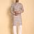 Beige color smart and ethnic designer printed kurta payjama for men's festive looks