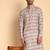 Beige color smart and ethnic designer printed kurta payjama for men's festive looks