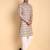 Beige color smart and ethnic designer printed kurta payjama for men's festive looks