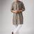 Grey color smart chickoo polo fabric designer ceremonial kurta payjama