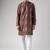 Red color smart chickoo polo fabric designer ceremonial kurta payjama
