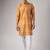Orange color smart chickoo polo fabric designer ceremonial kurta payjama