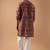 Brown color smart chickoo polo fabric designer ceremonial kurta payjama