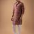 Brown color smart chickoo polo fabric designer ceremonial kurta payjama