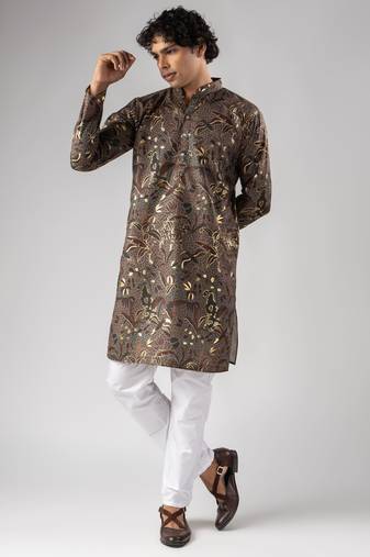 Multy color magnet fabric designer foil printed stylish men's traditional attire