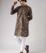 Multy color magnet fabric designer foil printed stylish men's traditional attire
