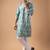 Blue color magnet fabric designer foil printed stylish men's traditional attire