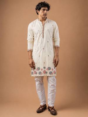 Smart heavy emnroidered viscose silk graceful kurta payjama 1