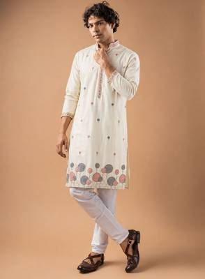 Smart heavy emnroidered viscose silk graceful kurta payjama 4