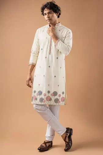 Smart heavy emnroidered viscose silk graceful kurta payjama