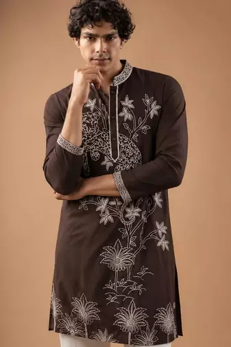 Smart heavy emnroidered viscose silk graceful kurta payjama