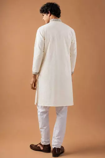 Smart heavy emnroidered viscose silk graceful kurta payjama