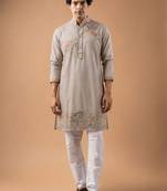 Smart heavy emnroidered viscose silk graceful kurta payjama