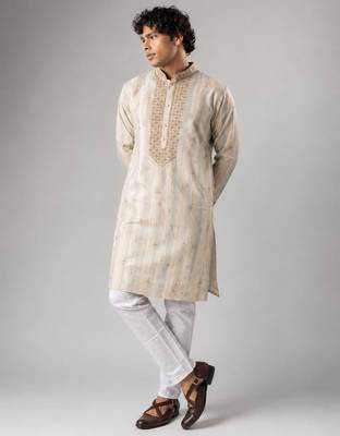 Smart heavy emnroidered viscose silk graceful kurta payjama 1
