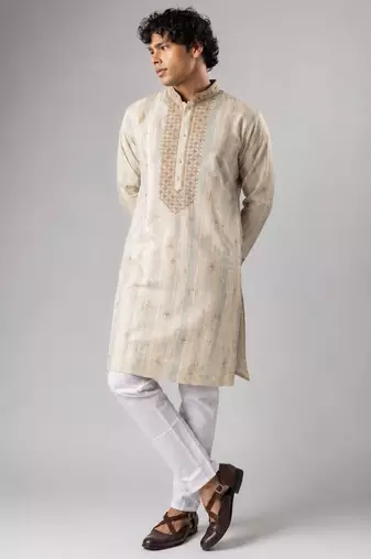Smart heavy emnroidered viscose silk graceful kurta payjama