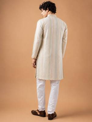Smart heavy emnroidered viscose silk graceful kurta payjama 2