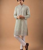 Smart heavy emnroidered viscose silk graceful kurta payjama