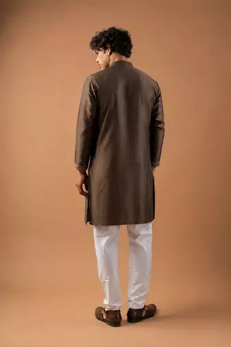Smart heavy emnroidered viscose silk graceful kurta payjama