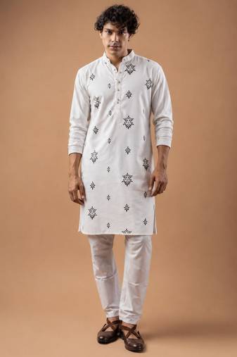 Smart heavy emnroidered viscose silk graceful kurta payjama