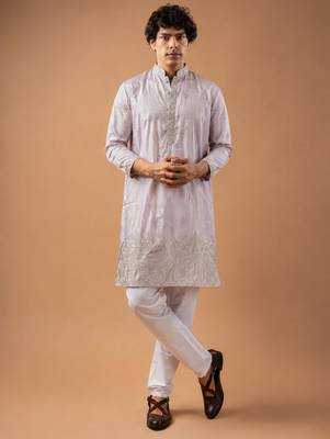 Smart heavy emnroidered viscose silk graceful kurta payjama 1