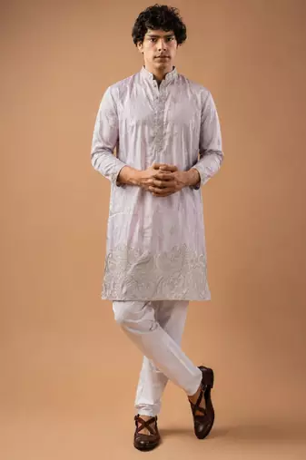 Smart heavy emnroidered viscose silk graceful kurta payjama