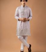 Smart heavy emnroidered viscose silk graceful kurta payjama