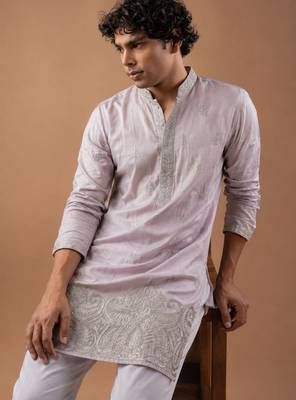Smart heavy emnroidered viscose silk graceful kurta payjama 3