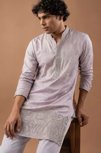 Smart heavy emnroidered viscose silk graceful kurta payjama