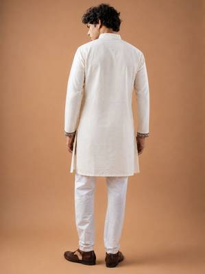Smart heavy emnroidered viscose silk graceful kurta payjama 2