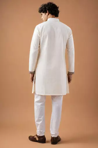 Smart heavy emnroidered viscose silk graceful kurta payjama