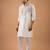 Smart and graceful white color viscose silk men's ceremonial attire