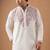 Smart and graceful white color viscose silk men's ceremonial attire