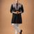 Smart and graceful black color viscose silk men's ceremonial attire