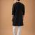 Smart and graceful black color viscose silk men's ceremonial attire