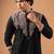 Smart and graceful black color viscose silk men's ceremonial attire