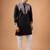 Smart and graceful black color viscose silk men's ceremonial attire