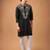 Smart and graceful black color viscose silk men's ceremonial attire