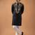 Smart and graceful black color viscose silk men's ceremonial attire