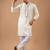 Smart and graceful white color viscose silk men's ceremonial attire