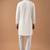 Smart and graceful white color viscose silk men's ceremonial attire