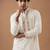 Smart and graceful white color viscose silk men's ceremonial attire
