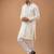 Smart and graceful white color viscose silk men's ceremonial attire