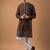 Smart and graceful brown color viscose silk men's ceremonial attire