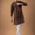 Smart and graceful brown color viscose silk men's ceremonial attire