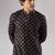 Black color rayon fabric designer embroidered ethnic kurta payjama for men's traditional looks