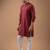 Maroon color rayon fabric designer embroidered ethnic kurta payjama for men's traditional looks