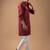 Maroon color rayon fabric designer embroidered ethnic kurta payjama for men's traditional looks